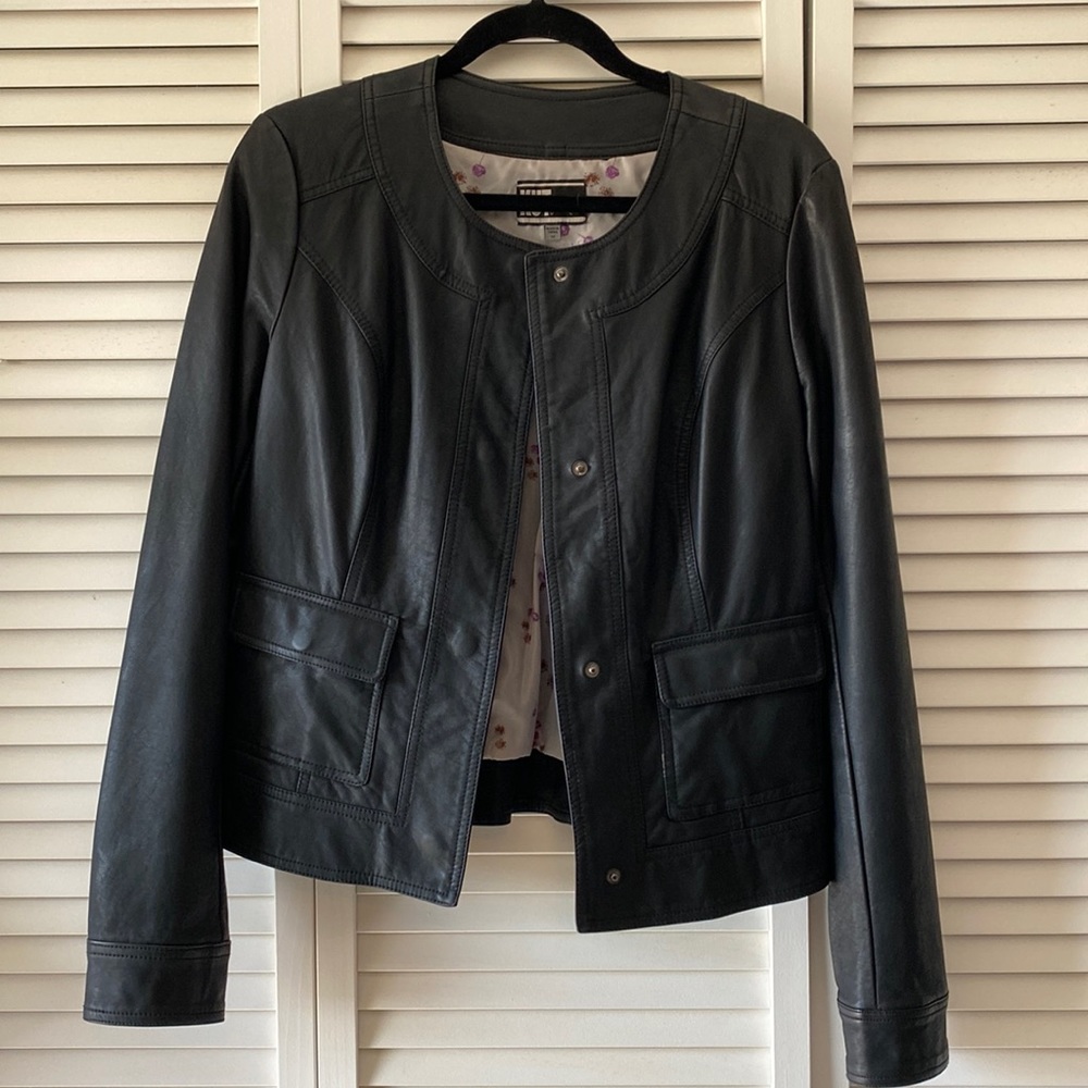 Faux leather jacket